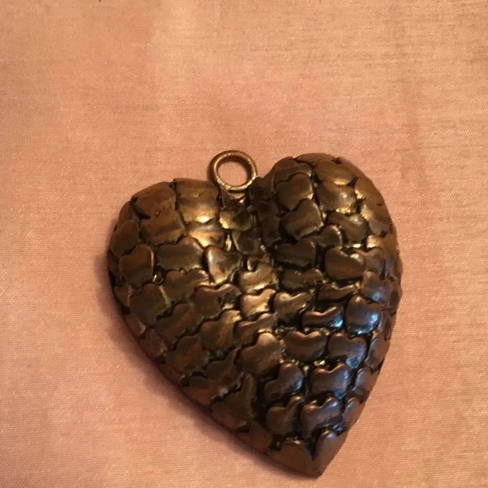 Bronze Tone Large Heart Pendant
